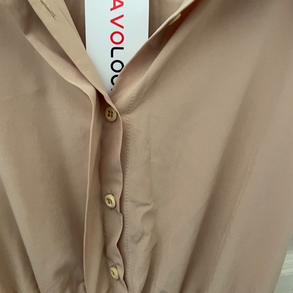 NWT Khaki/Tan Mini Collared Dress - Picture 3 of 10